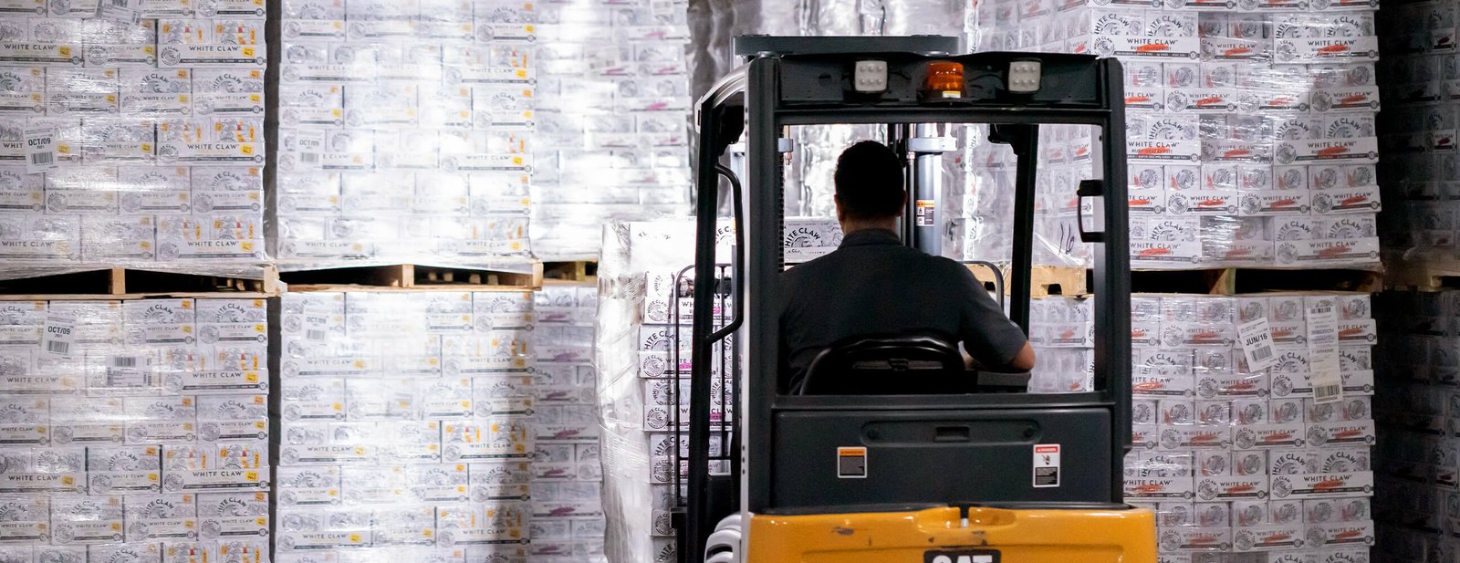 More forklift in warehouse