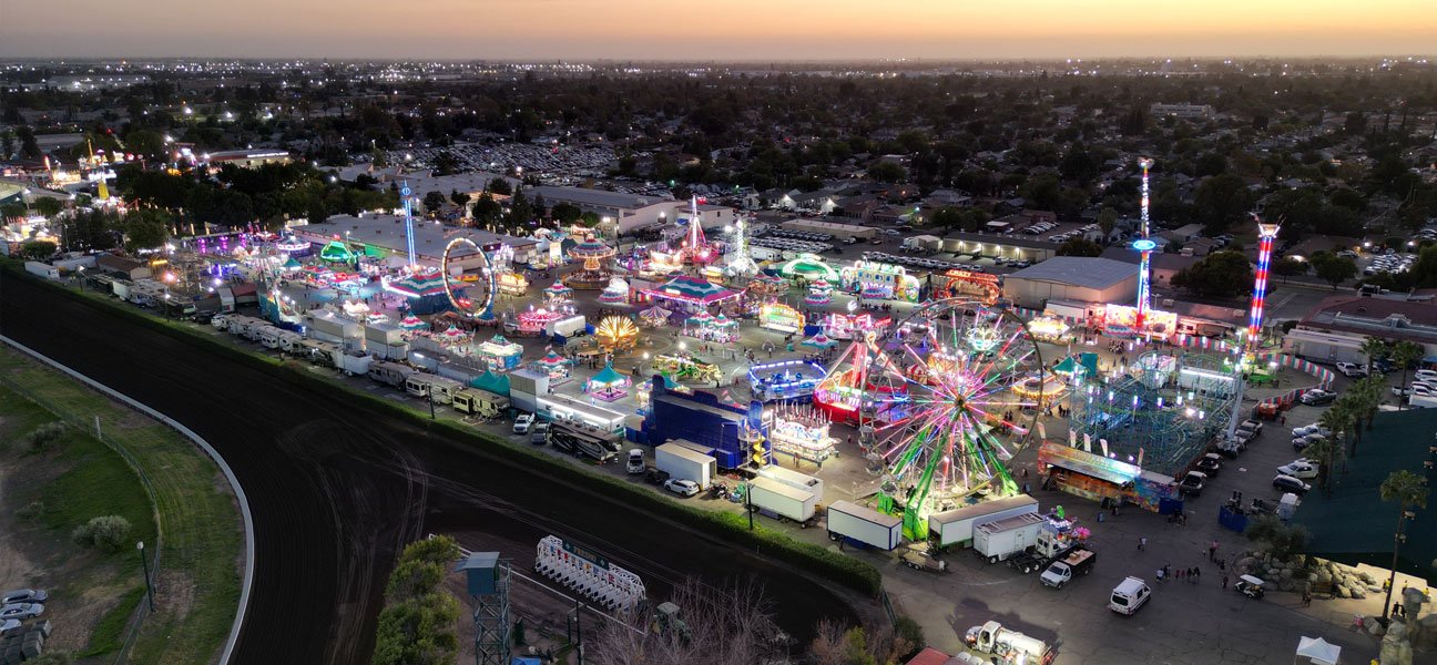 Fresno fair aerial shot